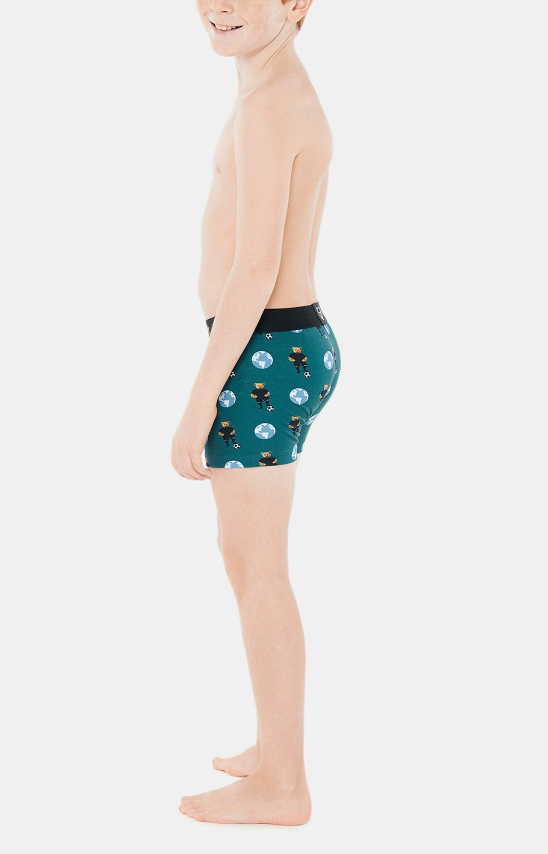 Boxer Enfant Teddy Foot Vert 2