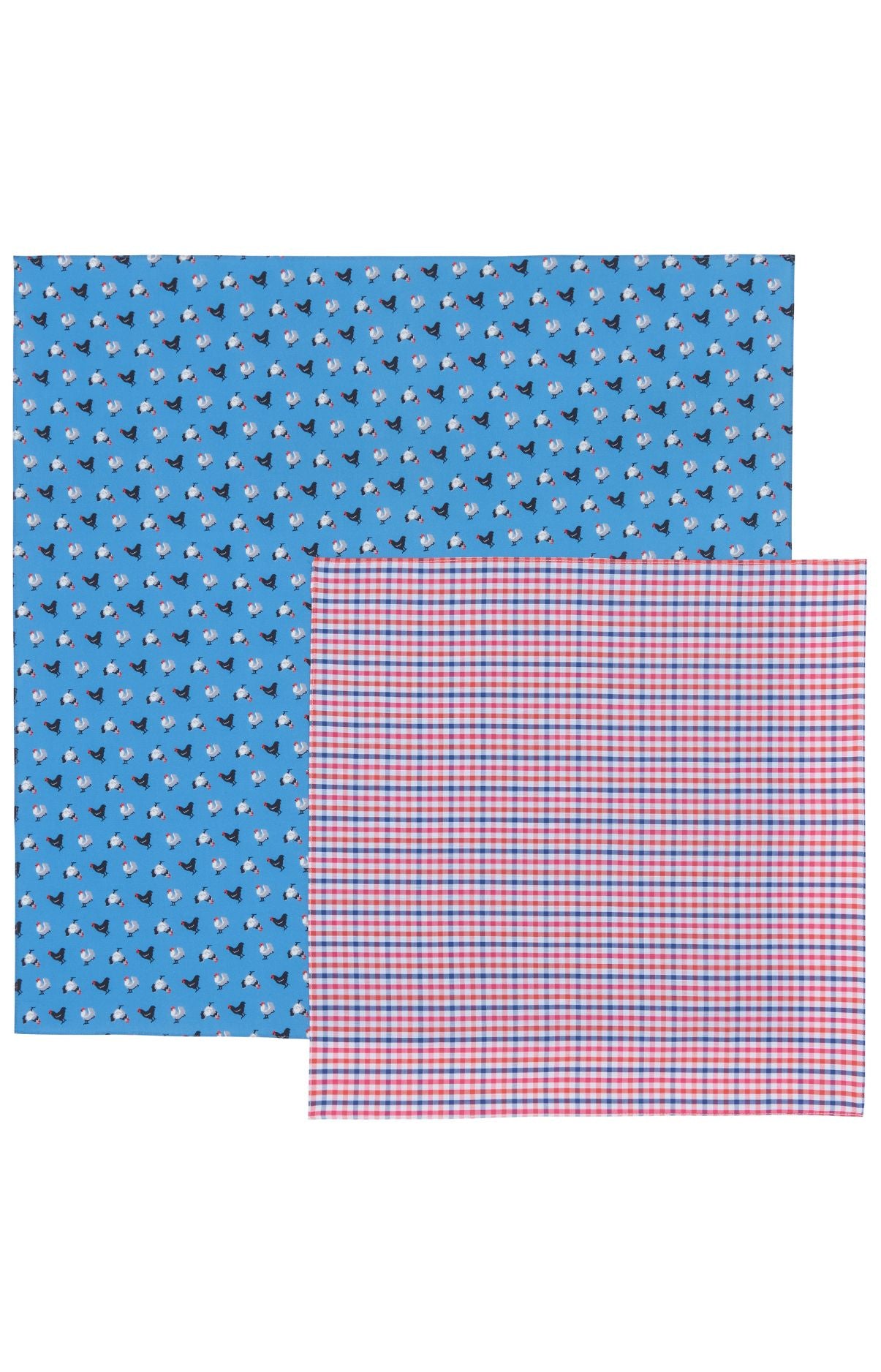 Furoshiki Accessoire Carreaux &amp; Poules Rouge 3