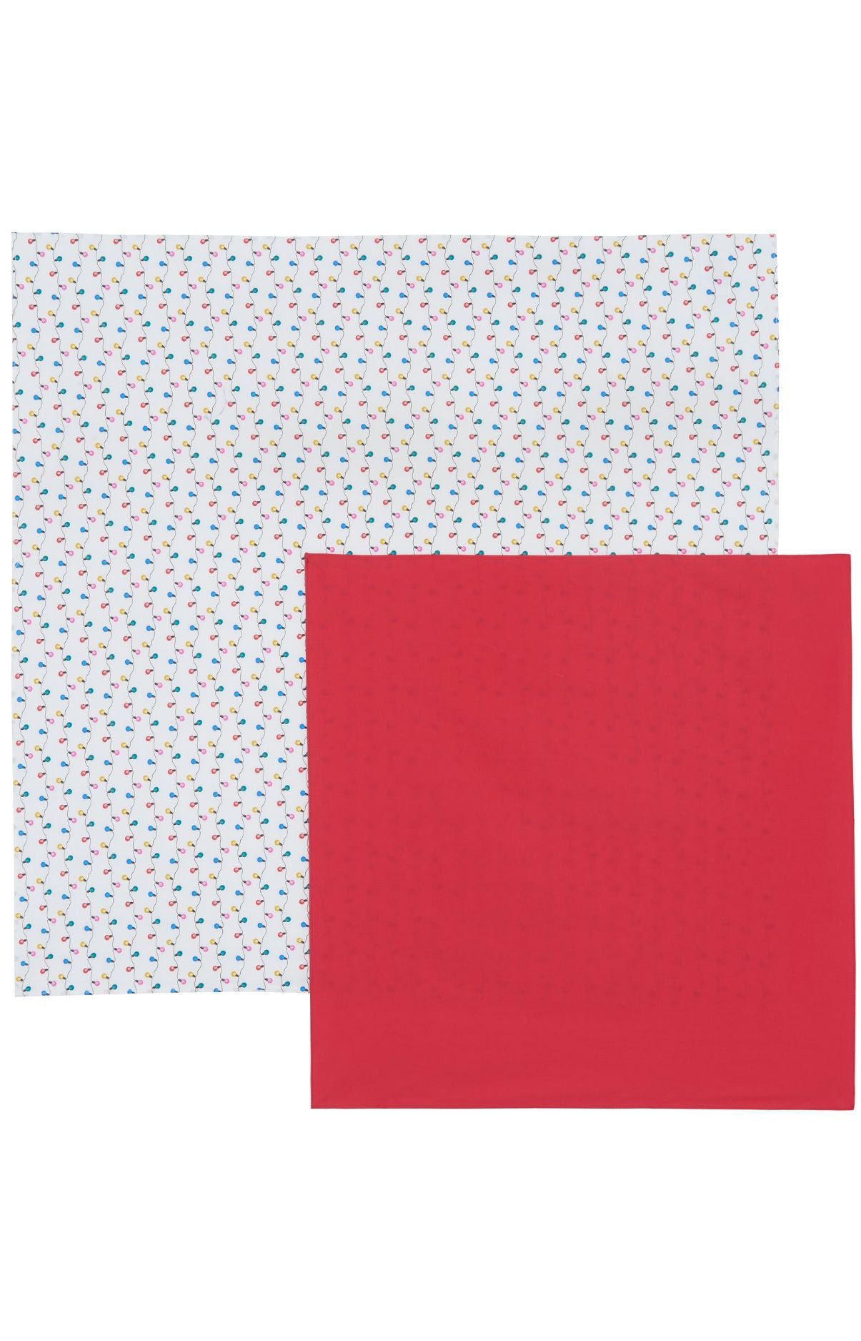Furoshiki Accessoire Uni &amp; Ampoules Rouge 3