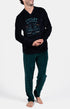 Pyjama long Femme Cycliste Vert et Marine 1