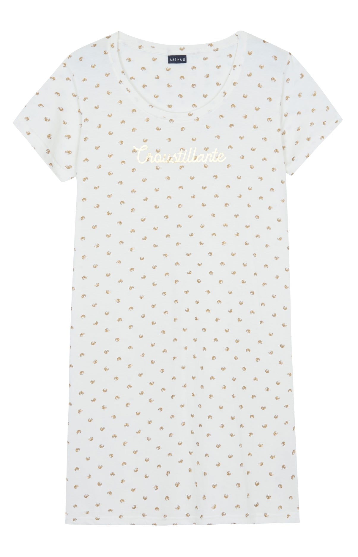 Chemise de nuit Femme Croissant Blanc et Ivoire 3