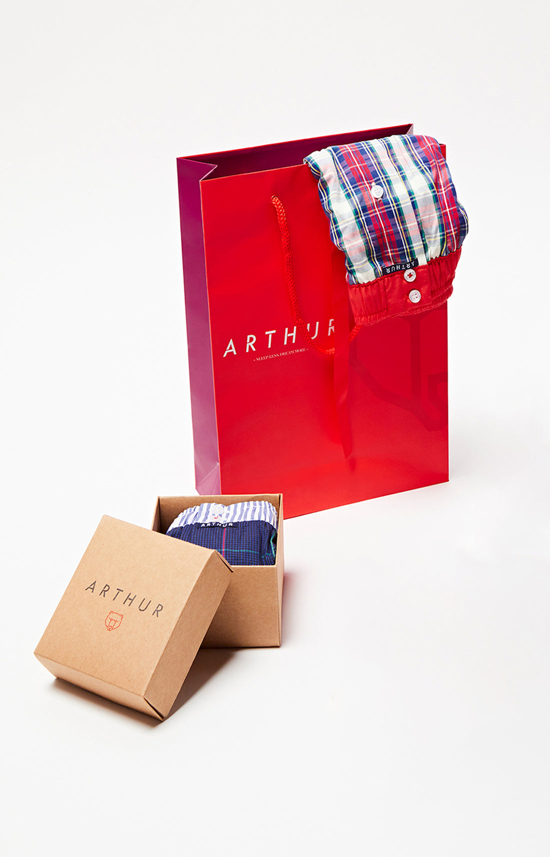 kit pour emballage cadeau ARTHUR paquet cadeau rouge
