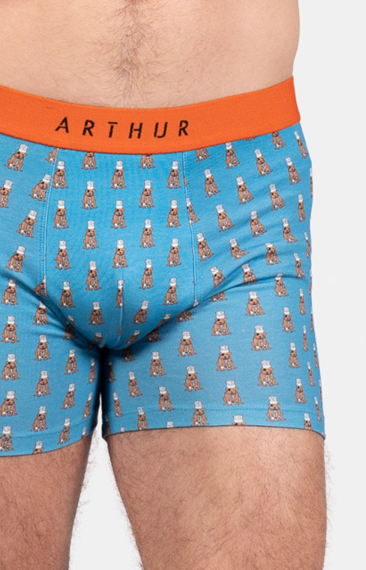 Boxer Homme Chef Orange et Bleu 1