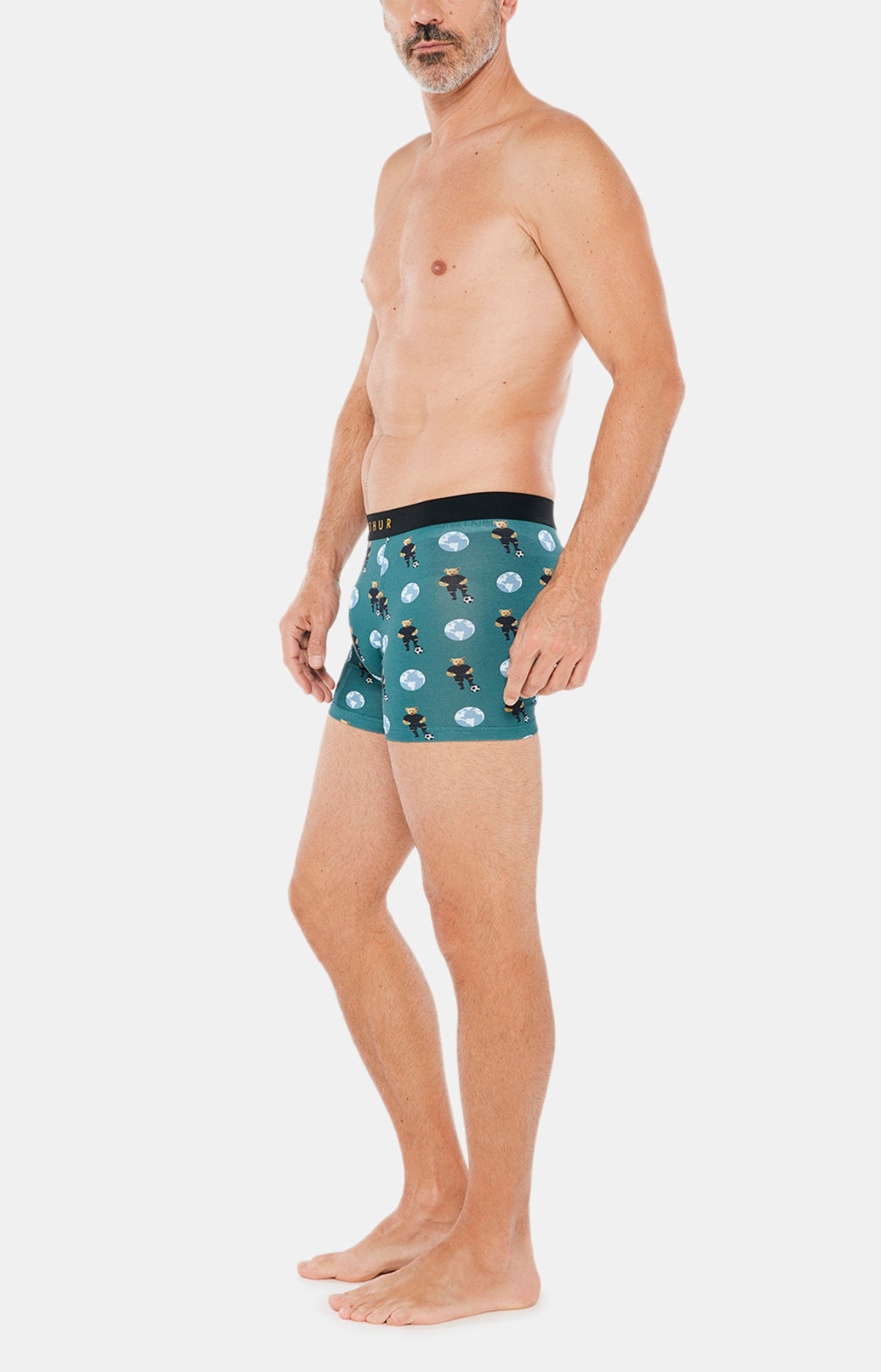 Boxer Homme Teddy Foot Vert 2