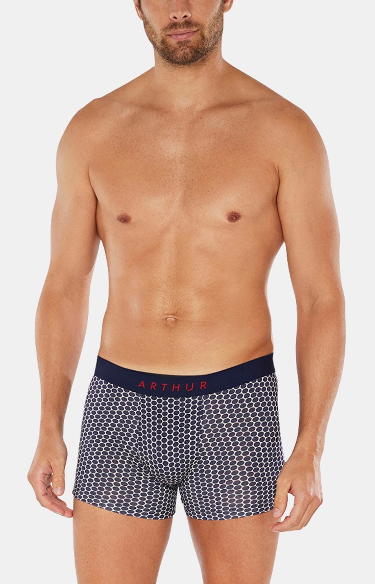 Boxer Homme Pois Marine 1
