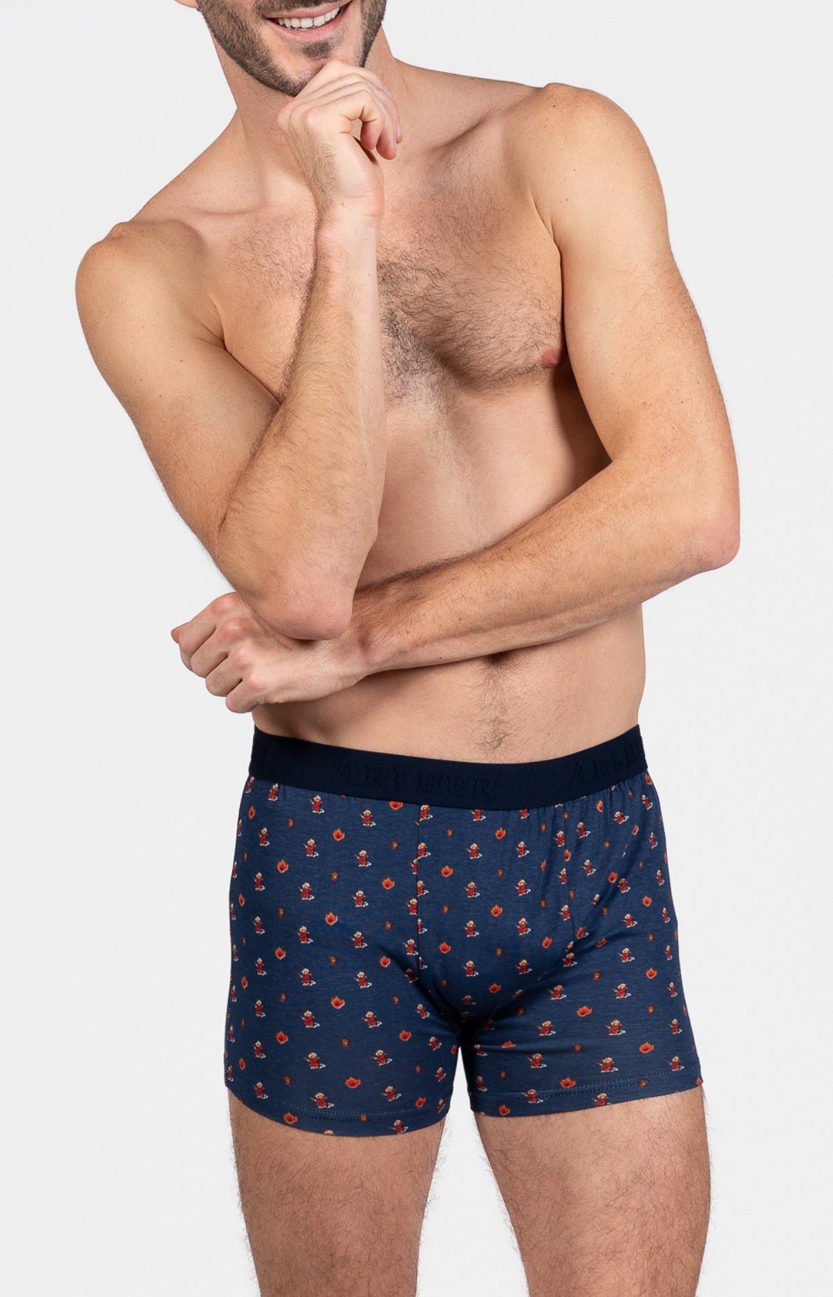 Boxer Homme Pompier Marine 1