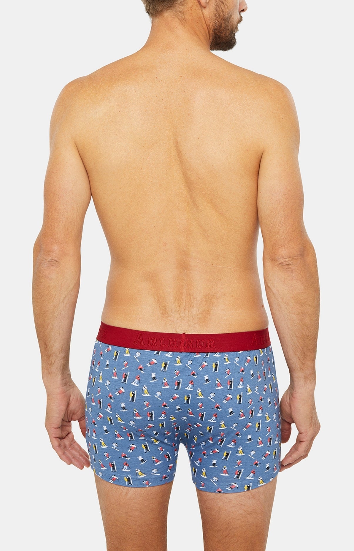 Boxer Homme Ski Bleu 8