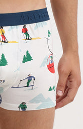 Boxer homme ski montagne blanc 2