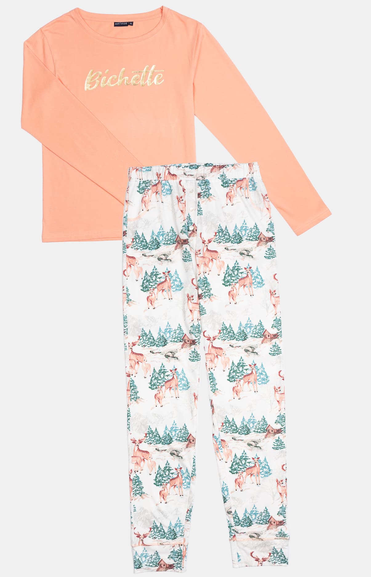 Pyjama Femme biche Blanc 3