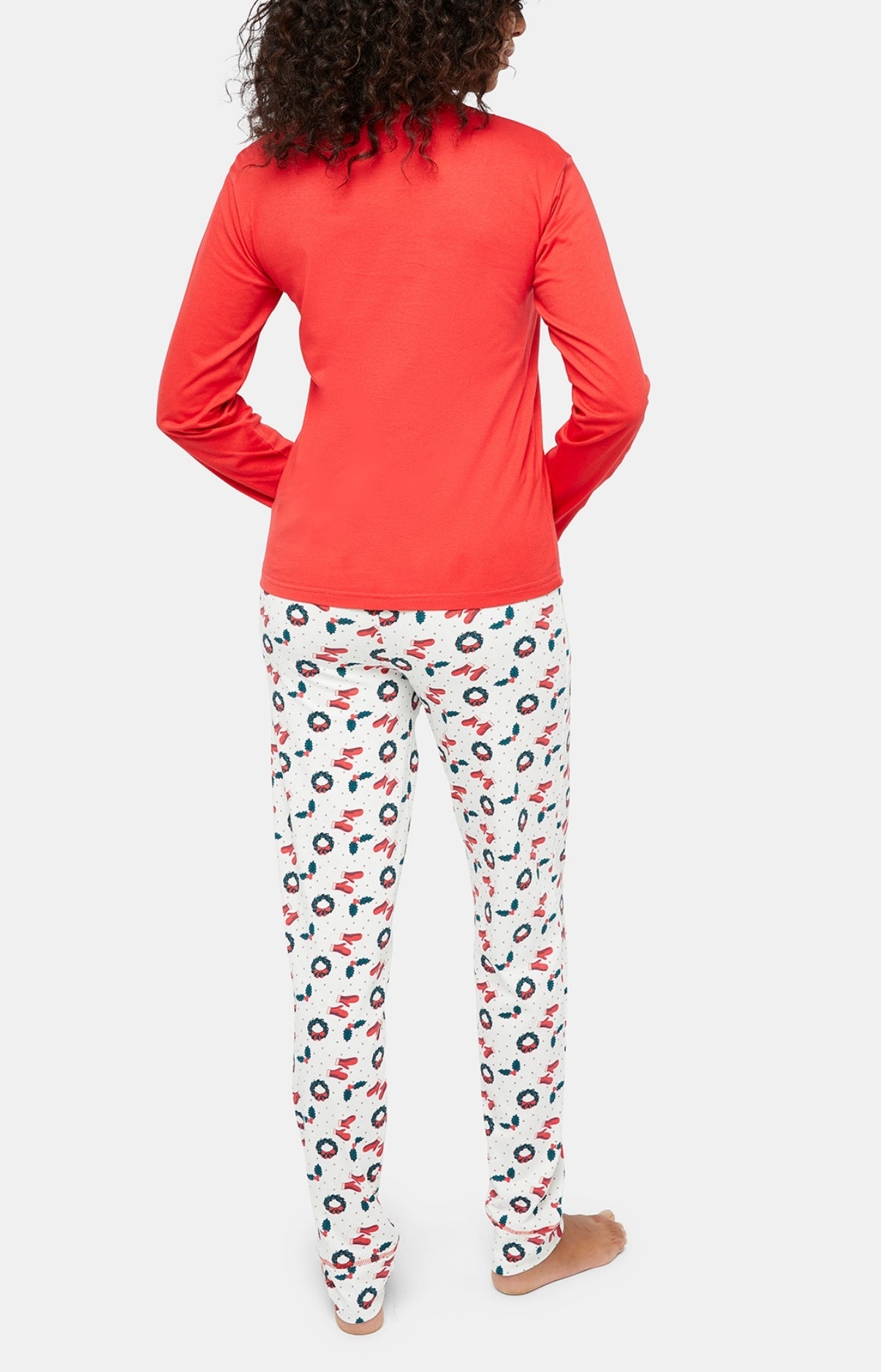 Pyjama long Femme Joyeux sommeil Rouge 5