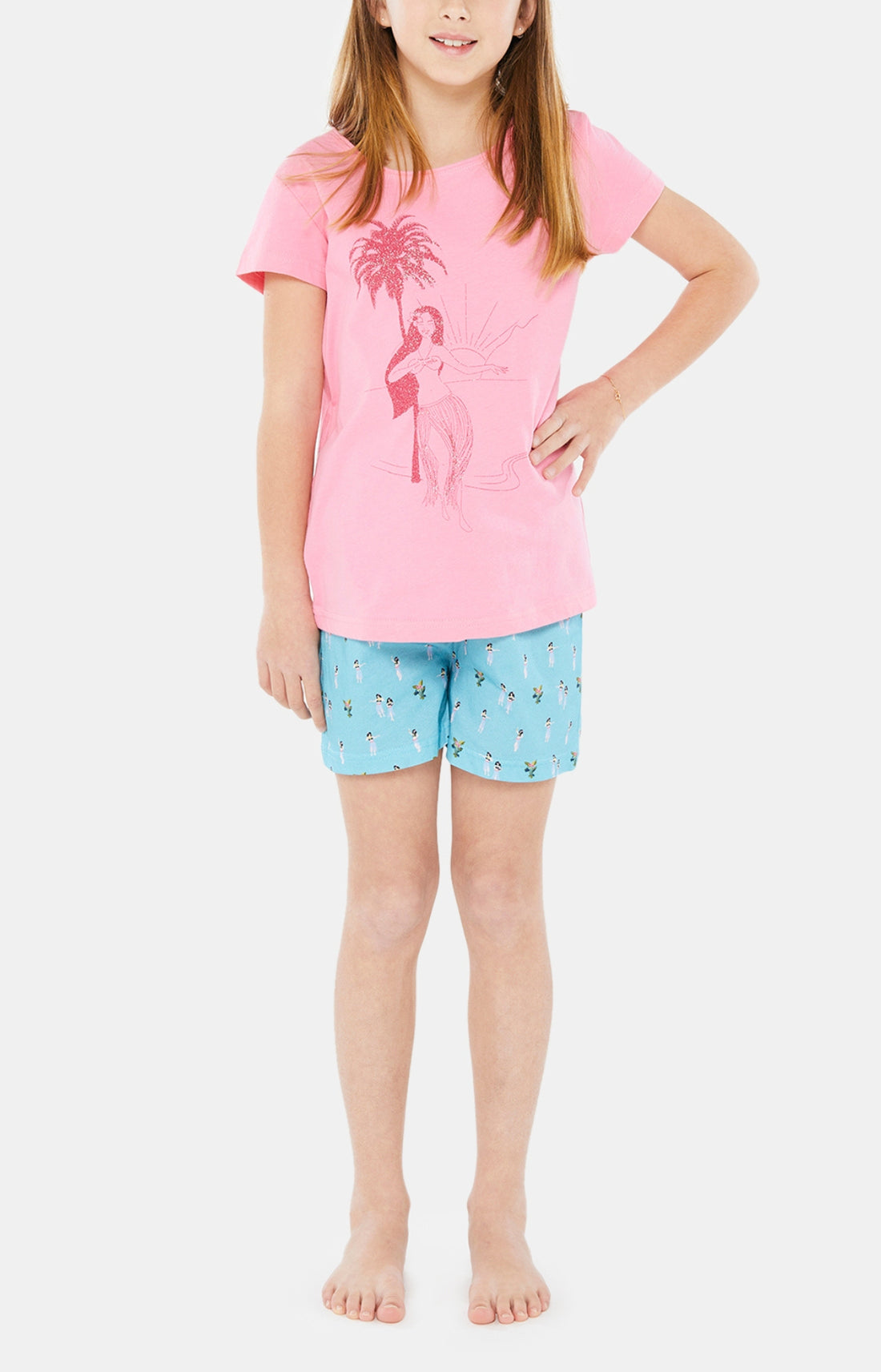Pyjashort Enfant Monoi Blanc et Ivoire 1