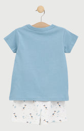 Pyjashort Enfant Je décompresse en jersey de coton léger 2