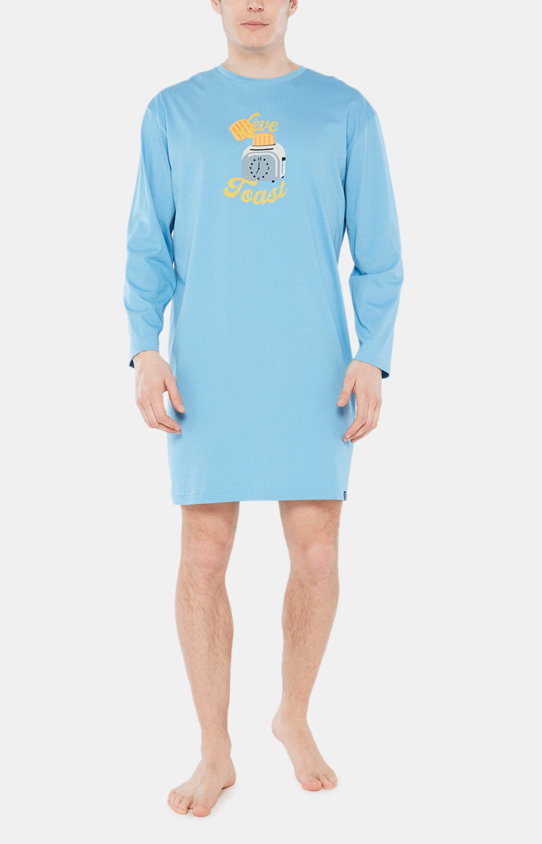 Maxi Tee-shirt Homme Toast Bleu et Jaune 1
