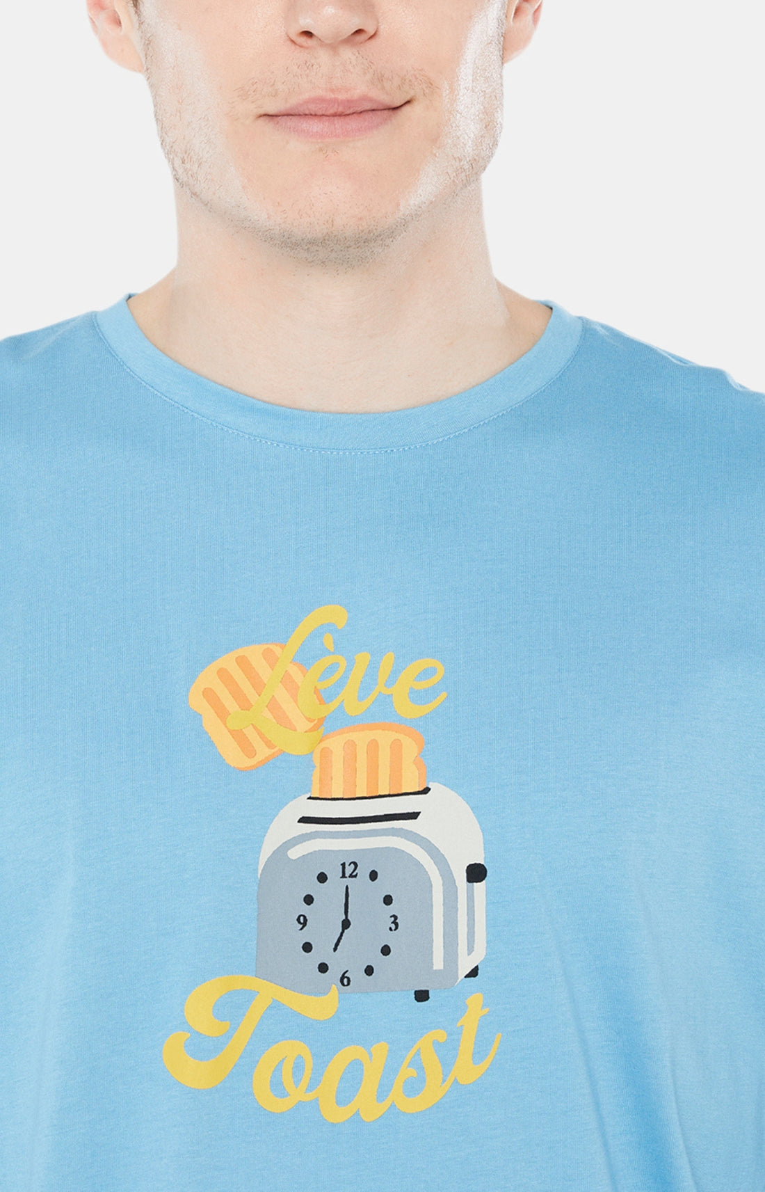 Maxi Tee-shirt Homme Toast Bleu et Jaune 2