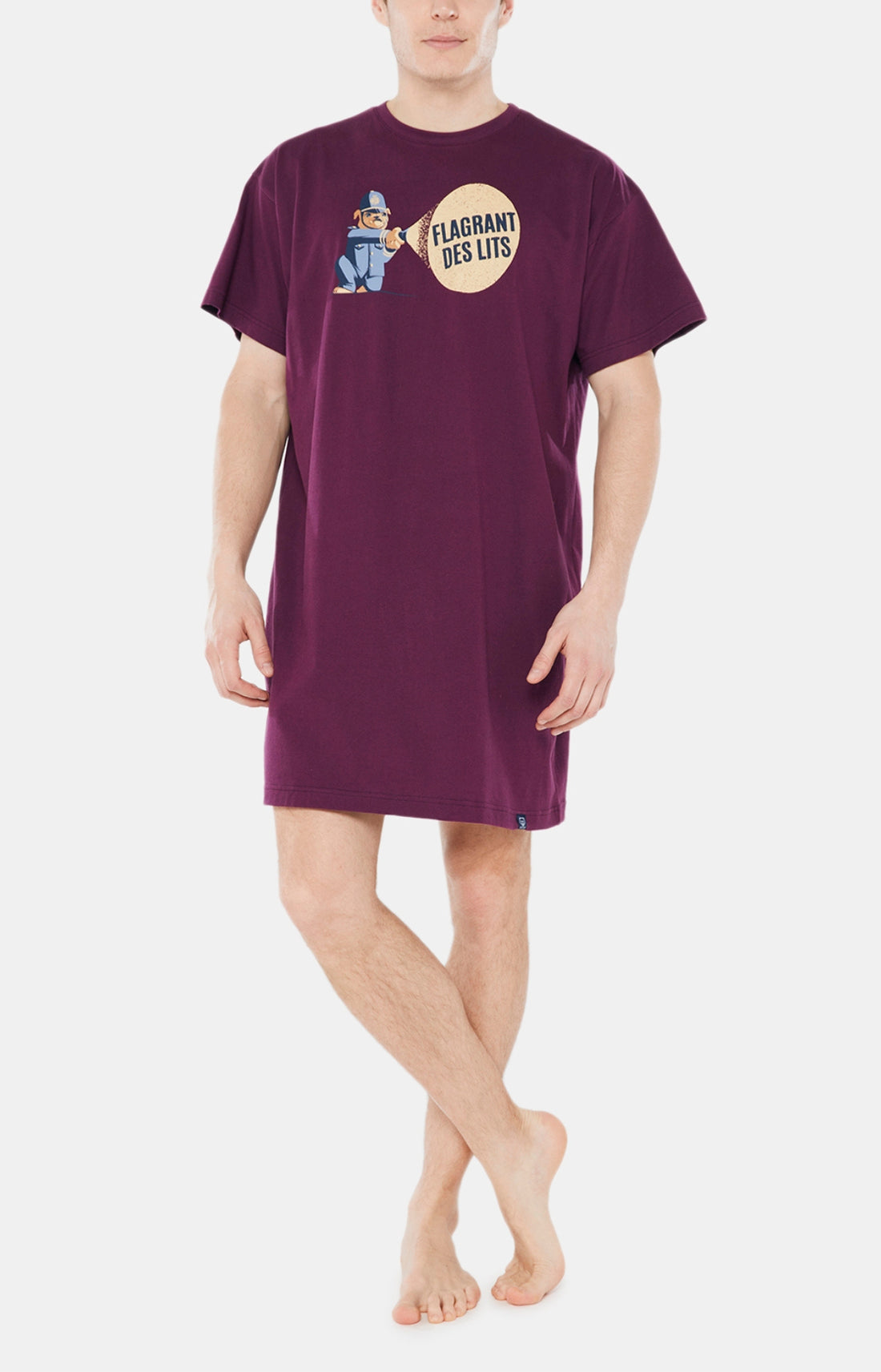 Maxi Tee-shirt Homme Bobby Violet et Bordeaux 1