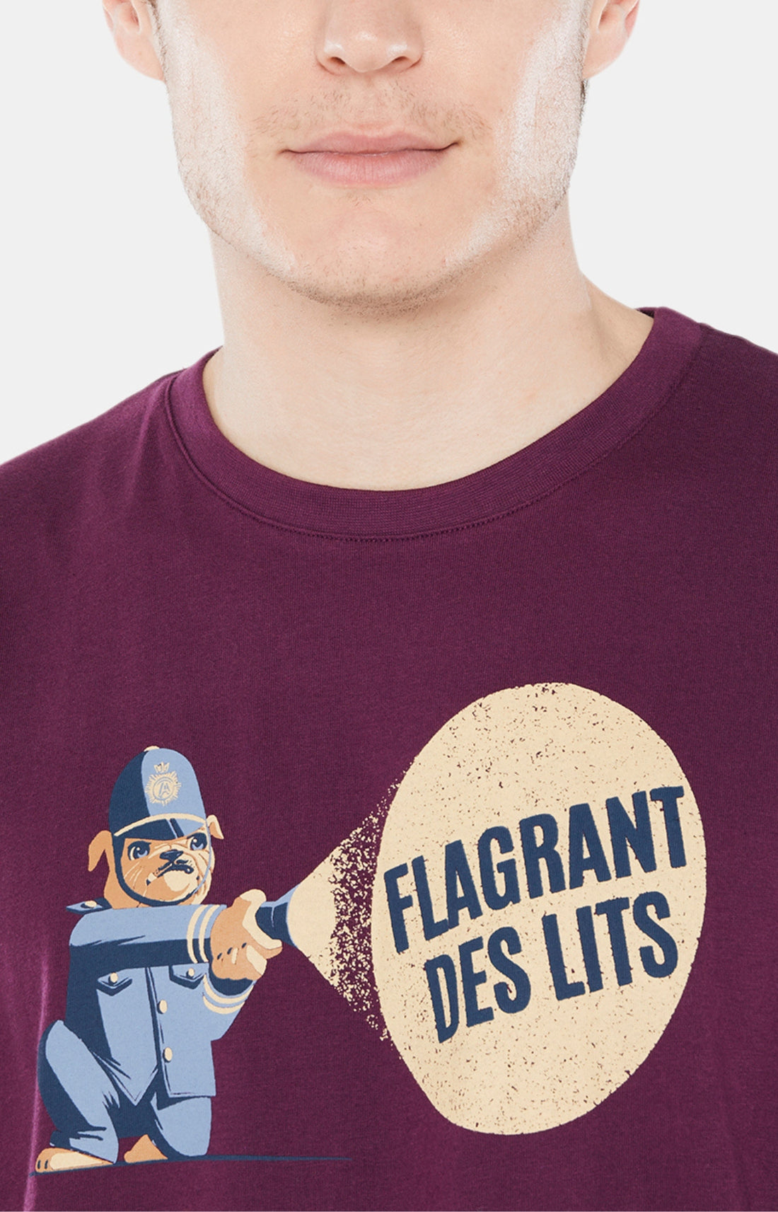 Maxi Tee-shirt Homme Bobby Violet et Bordeaux 2