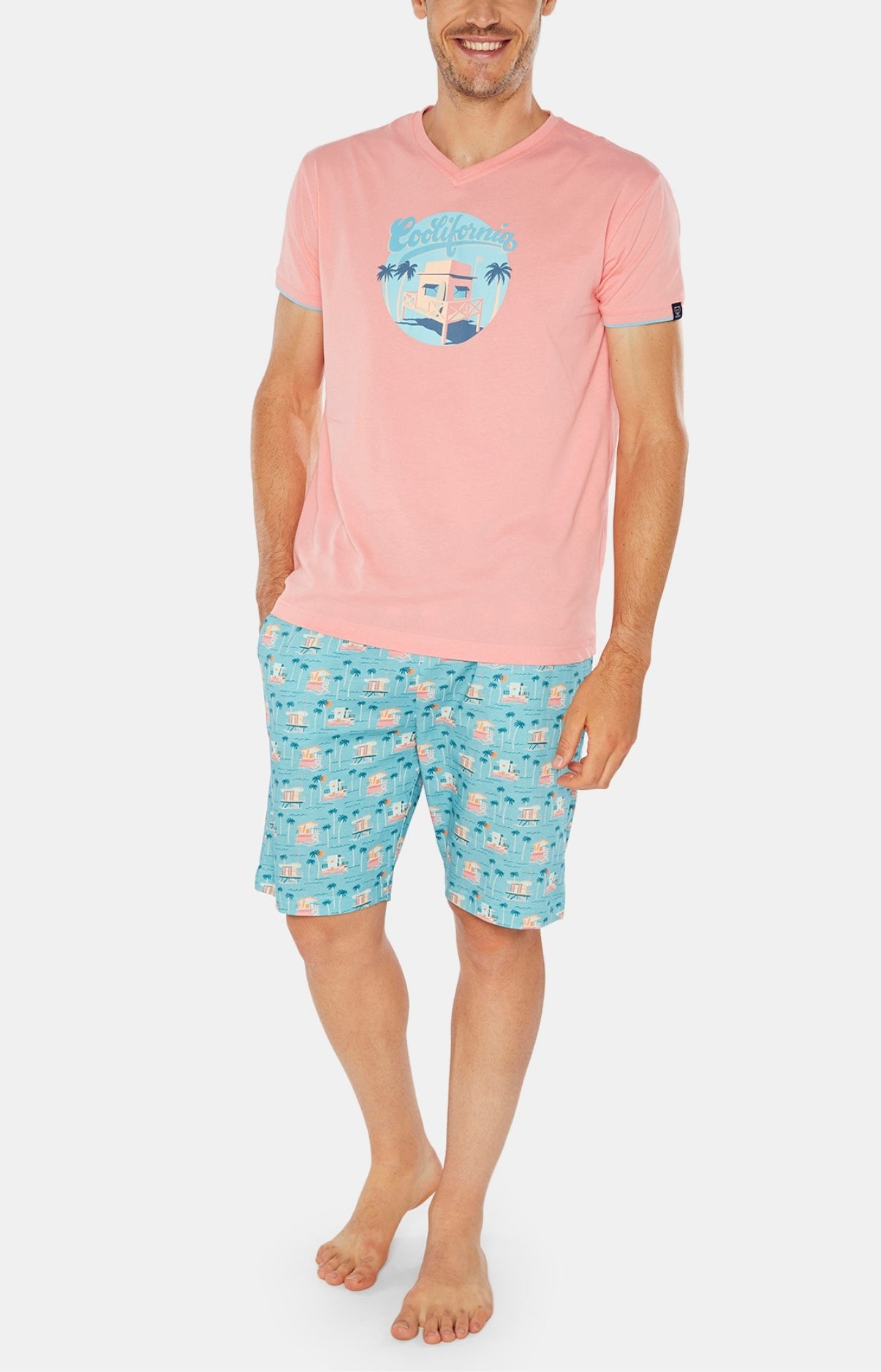 Pyjashort Homme Coolifornia Bleu 1
