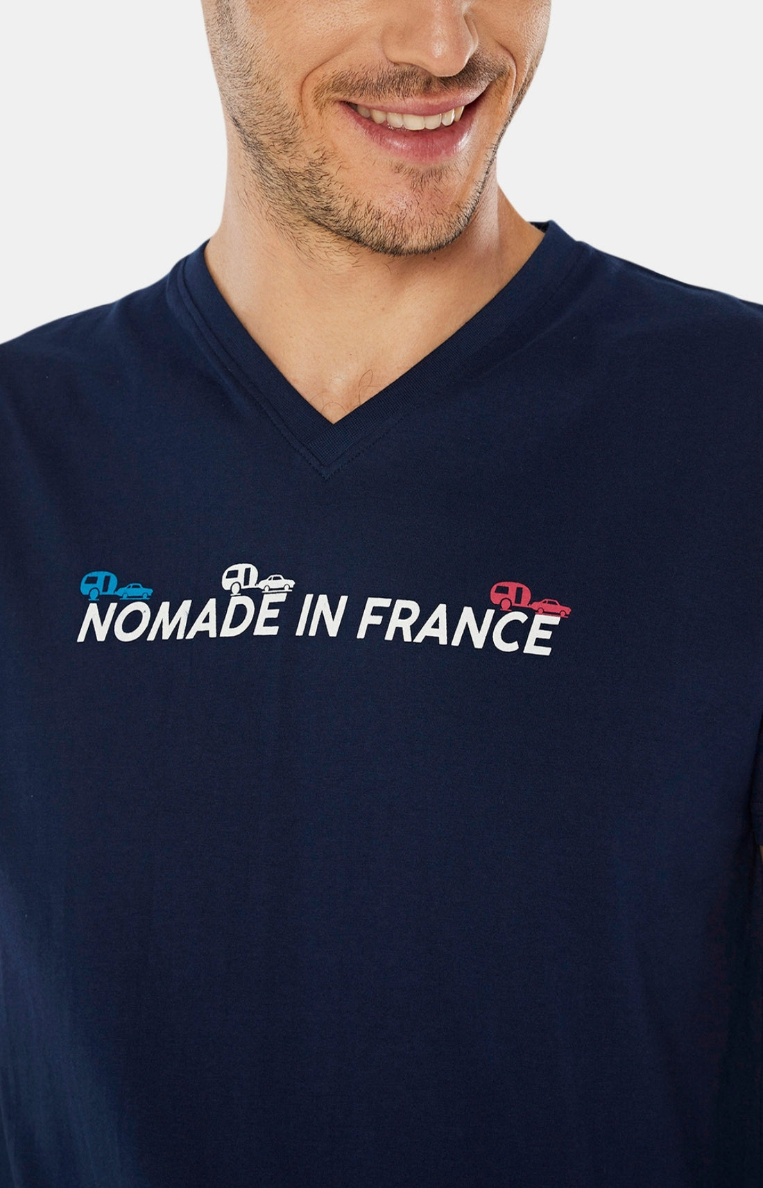Pyjashort Homme Nomade in France Rouge 2
