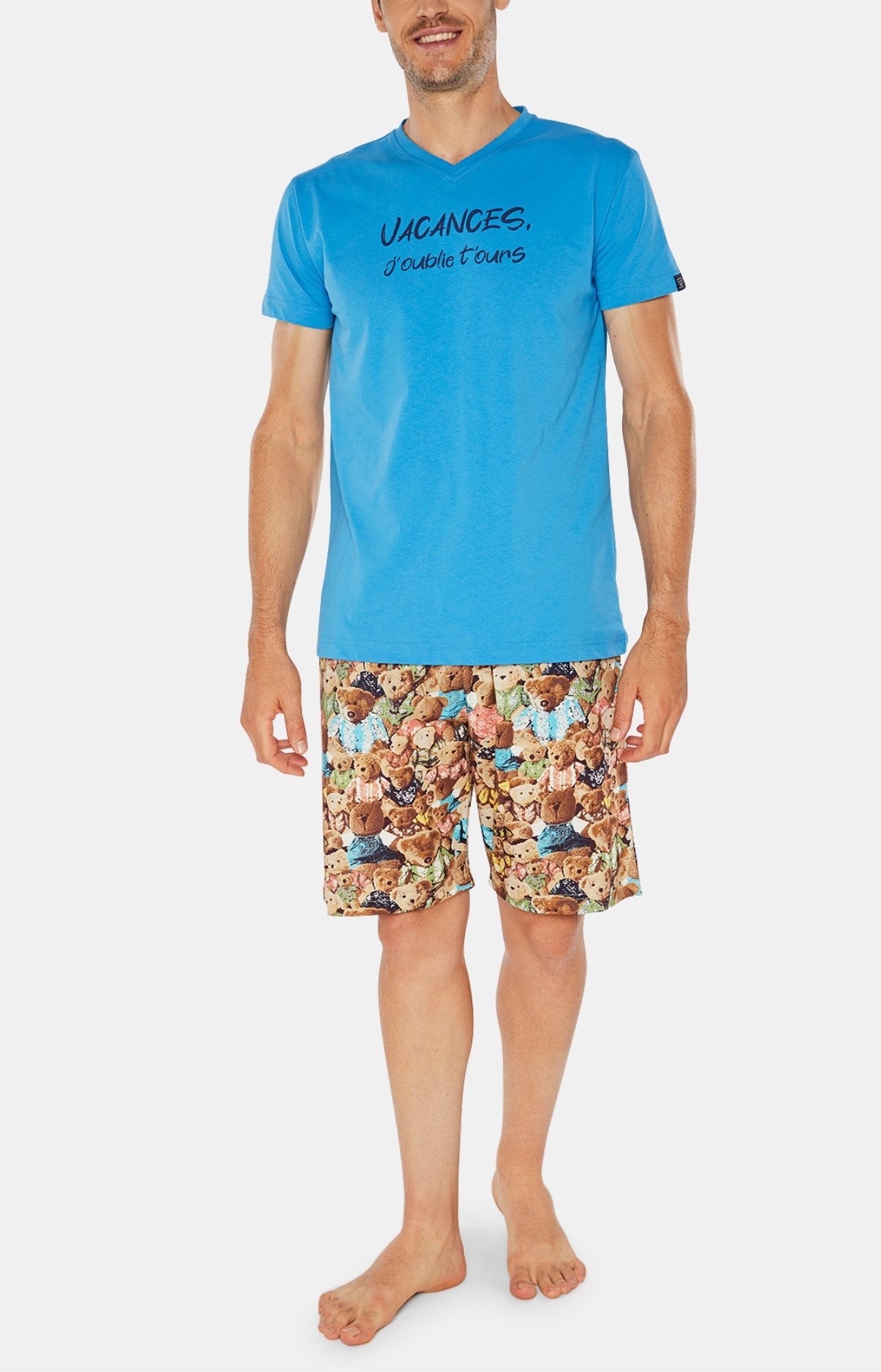 Pyjashort Homme Teddy Multicolore 7