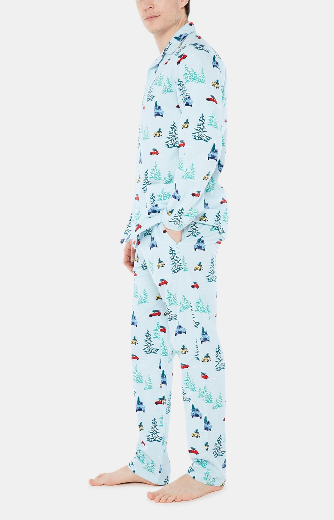 Pyjama long boutonné Homme 2CV Pilou Bleu 2