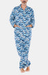 Pyjama long boutonné Homme Petits Chalets Bleu 1