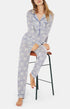 Pyjama long boutonné Femme Tigre Bleu 1