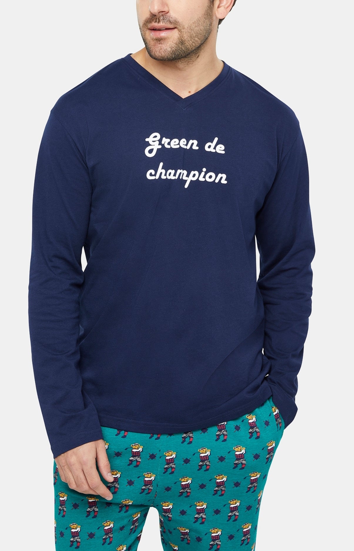 Pyjama long Homme Green de champion Marine et Vert 8