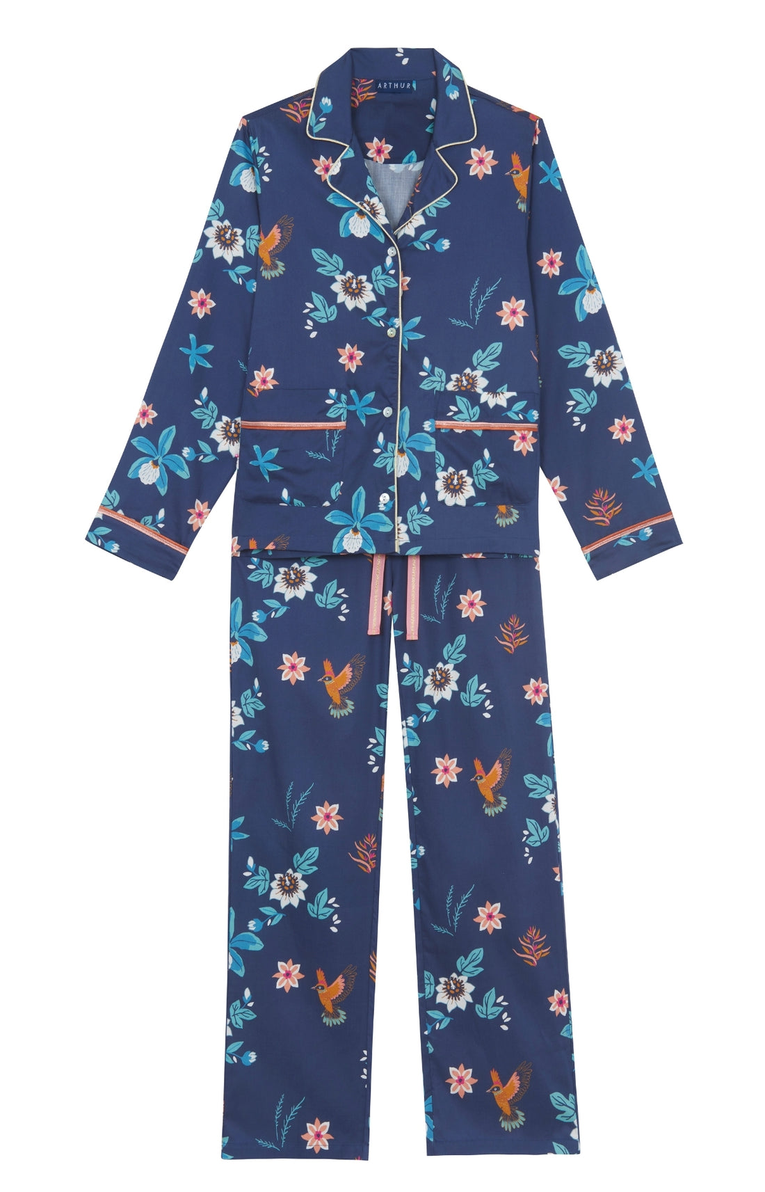Pyjama long boutonné Femme Fidji Multicolore 3