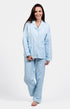 Pyjama long boutonné Femme Mouton Bleu 1