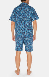 Pyjama court boutonné Homme Tropique Marine 4