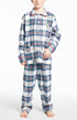 Pyjama long Enfant Logan Blanc et Ivoire 1