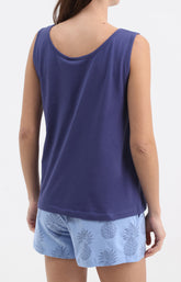 Pyjama Femme Pineapple Imprimé ananas bleus 4
