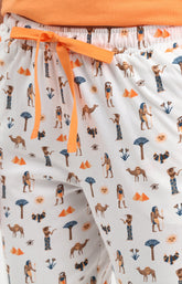 Pyjama Femme Reine de la nuit Imprimé illustrations égyptiennes 4