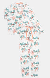 Pyjama boutonné Femme biche Blanc 3