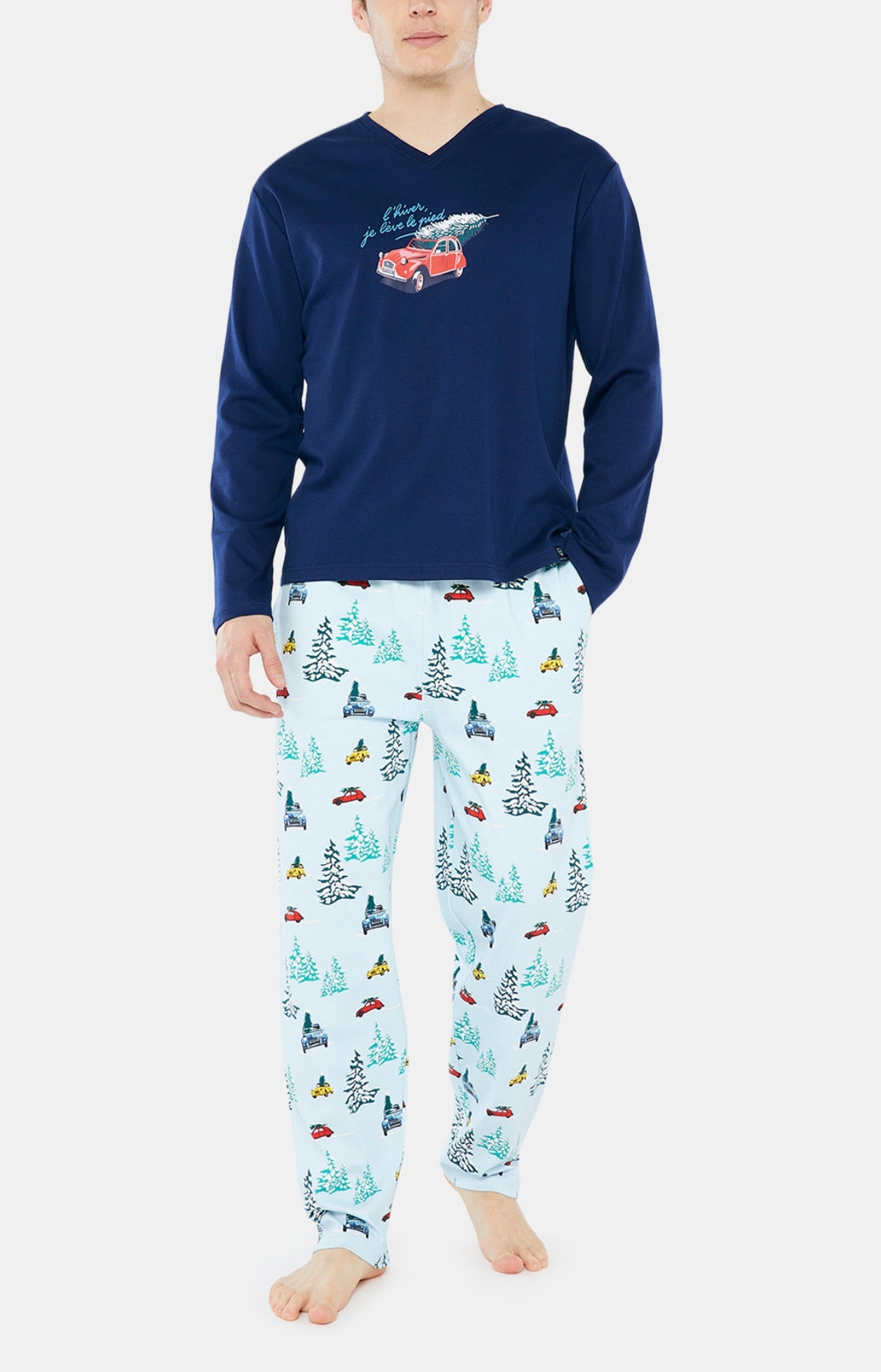 Pyjama long Homme 2CV Bleu 1
