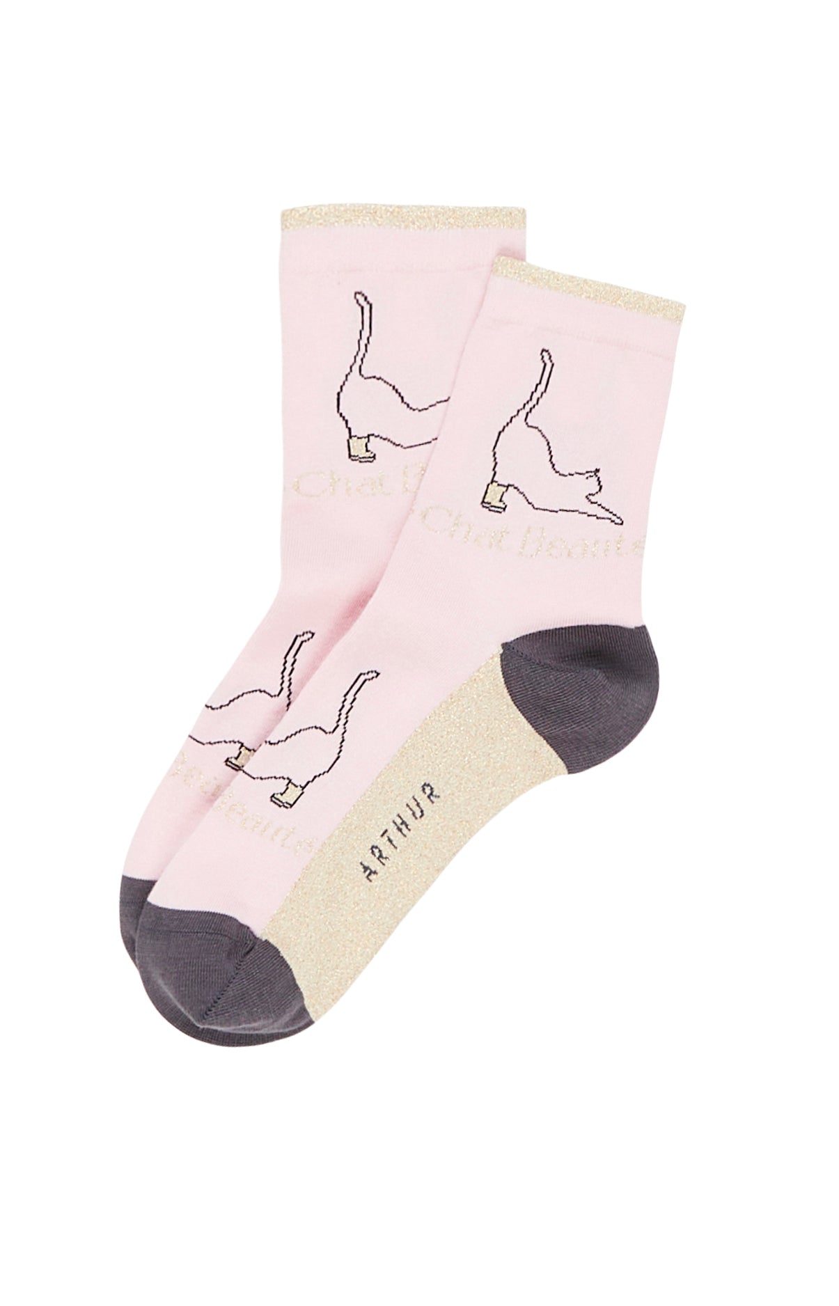 Chaussettes Femme Chat Beauté Rose 1