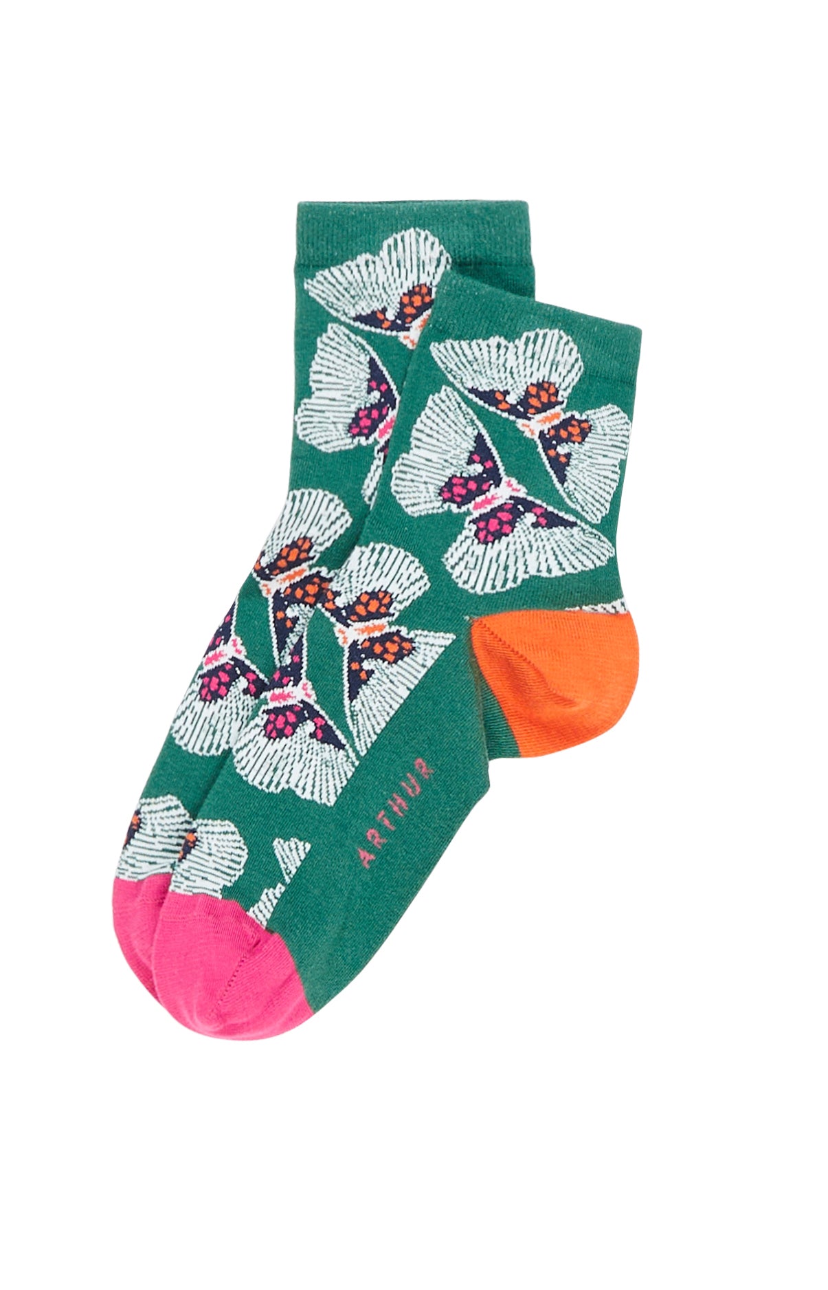 Chaussettes Femme Papillon Vert 1