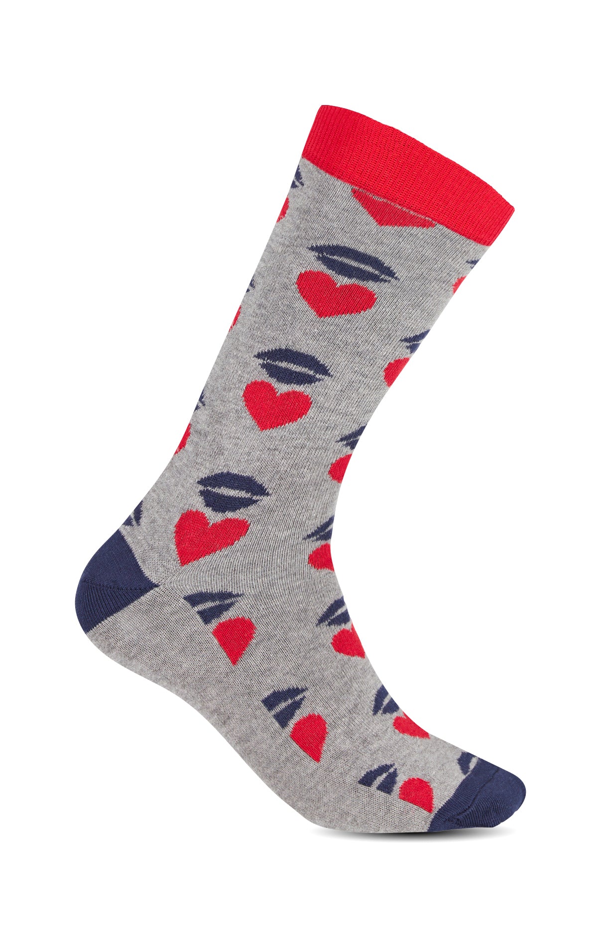 Chaussettes Femme Bisous Gris 2