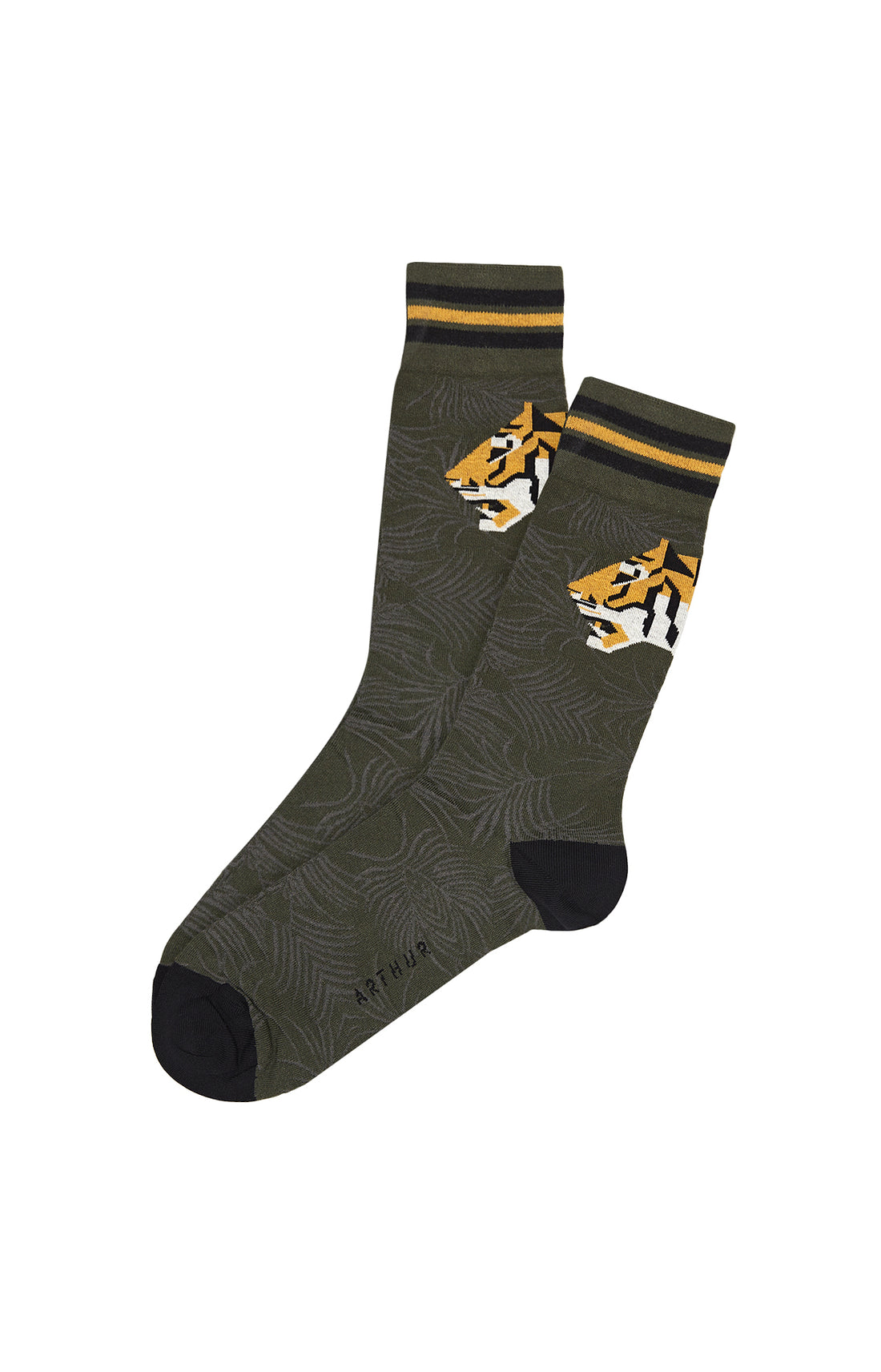 Chaussettes Homme Tête de Tigre Vert 2