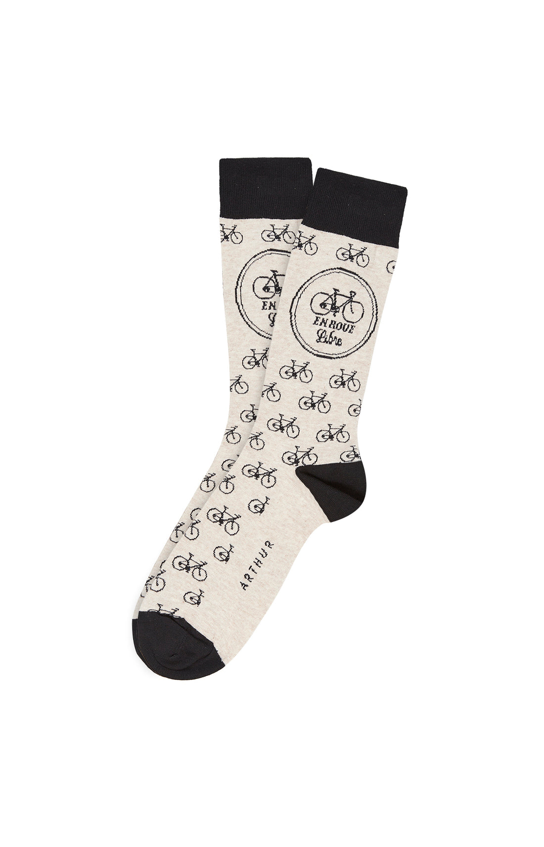Chaussettes Homme Roue Libre Beige et Marron 1