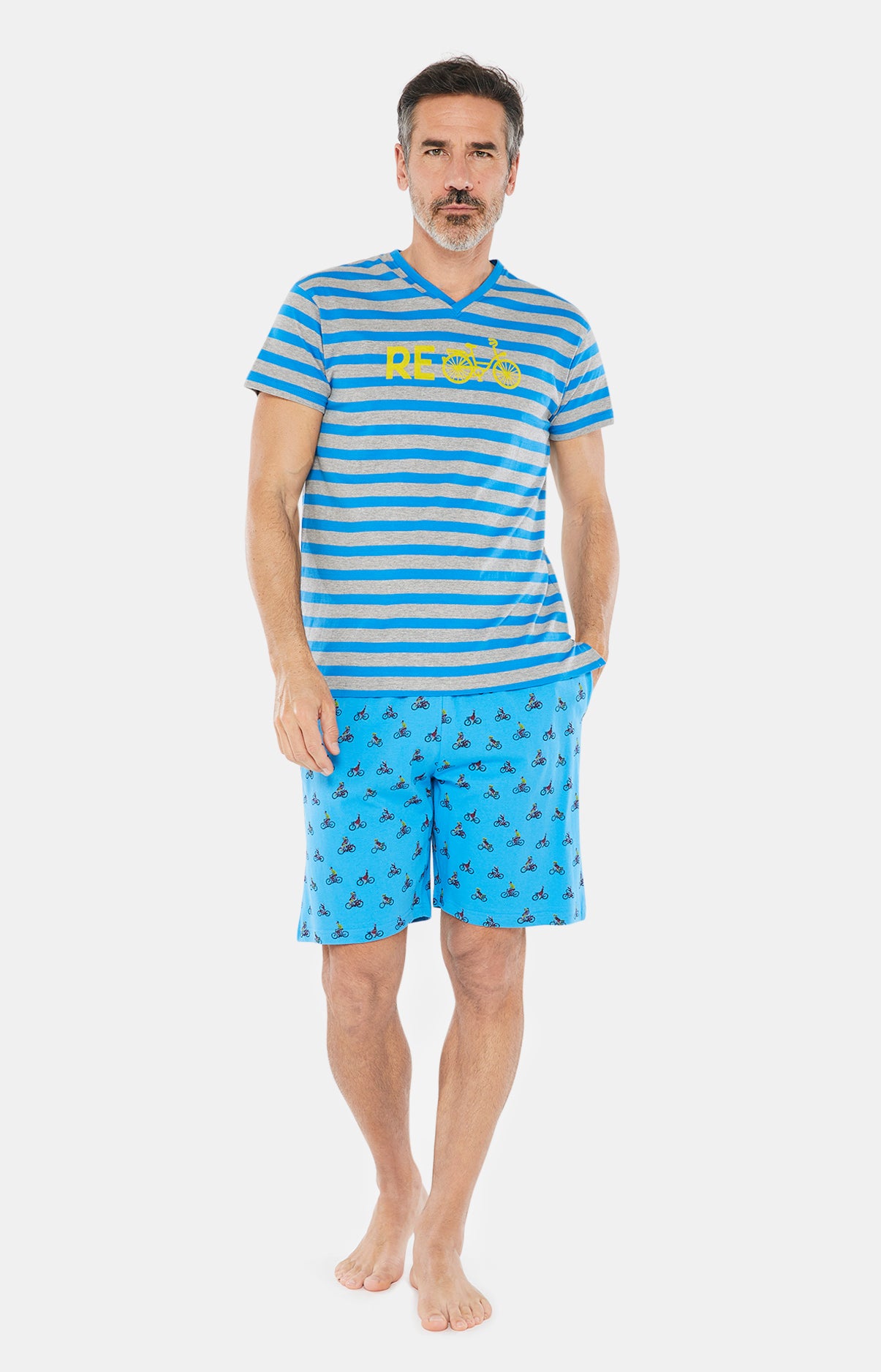 Pyjashort Homme Re Cycles Bleu 1