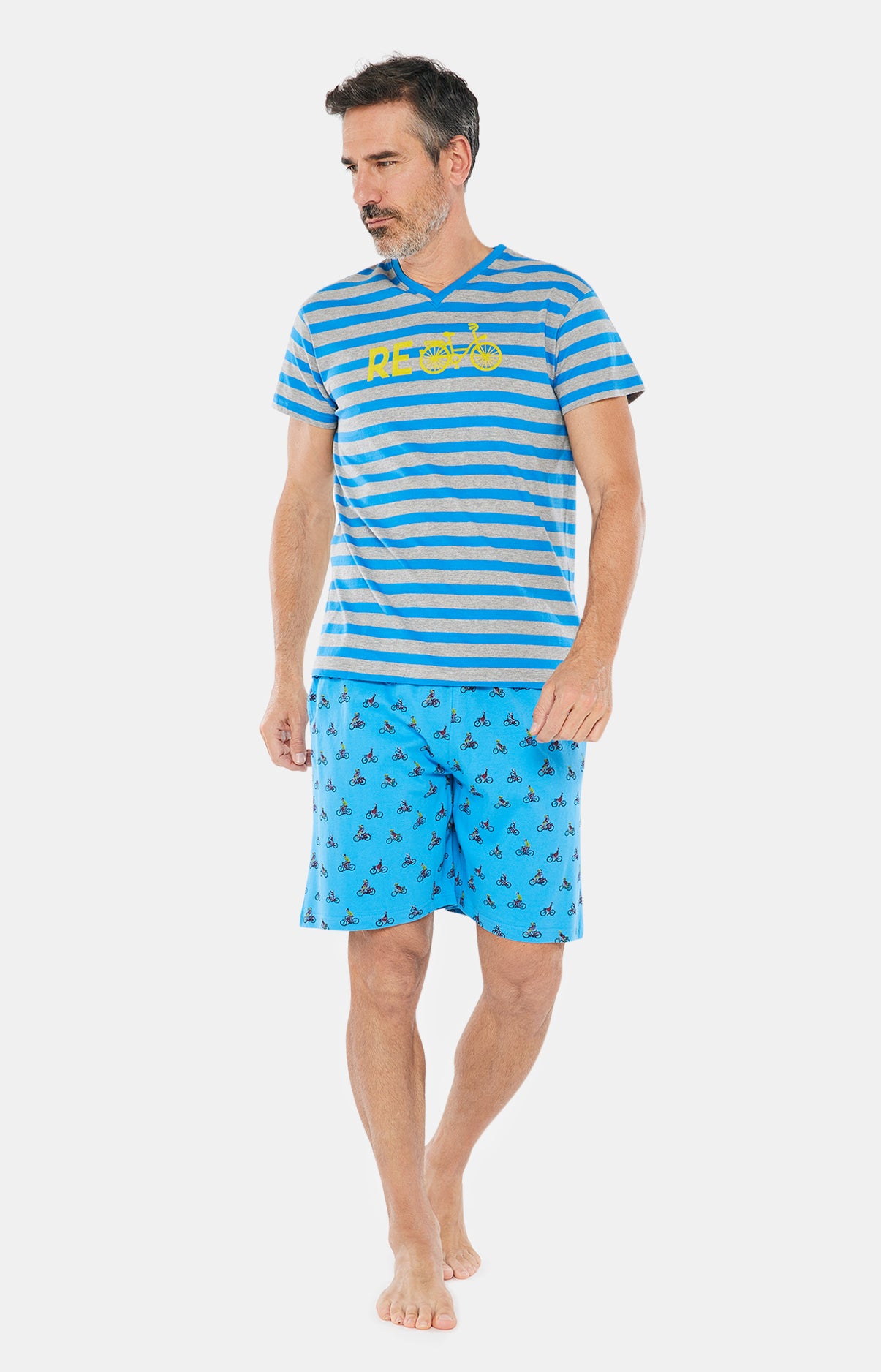 Pyjashort Homme Re Cycles Bleu 4