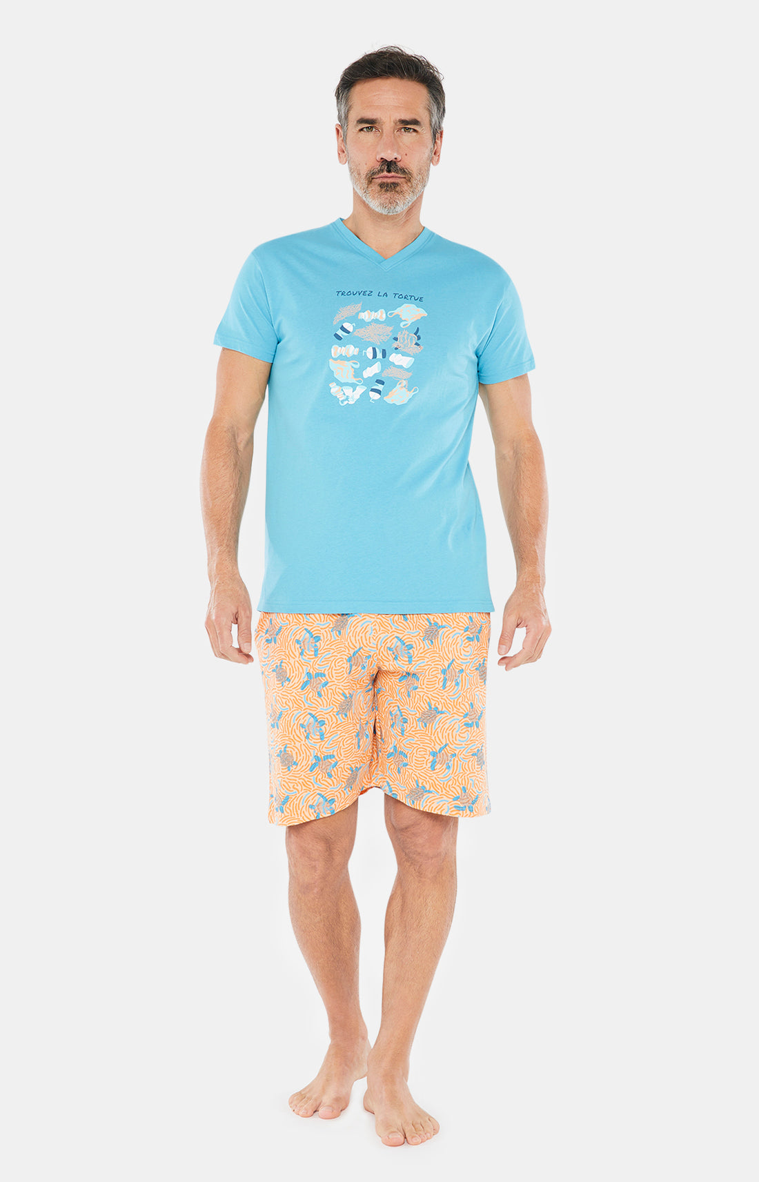 Pyjashort Homme Tortue Bleu 7