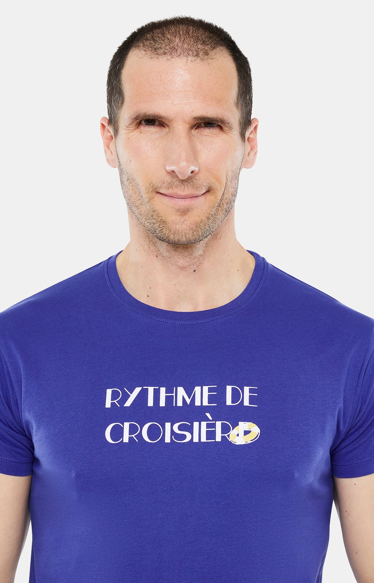 Pyjama court Pyjaméricain Homme Rythme de Croisière Bleu 2