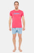 Pyjama court Pyjaméricain Homme Siesteur Rouge 1