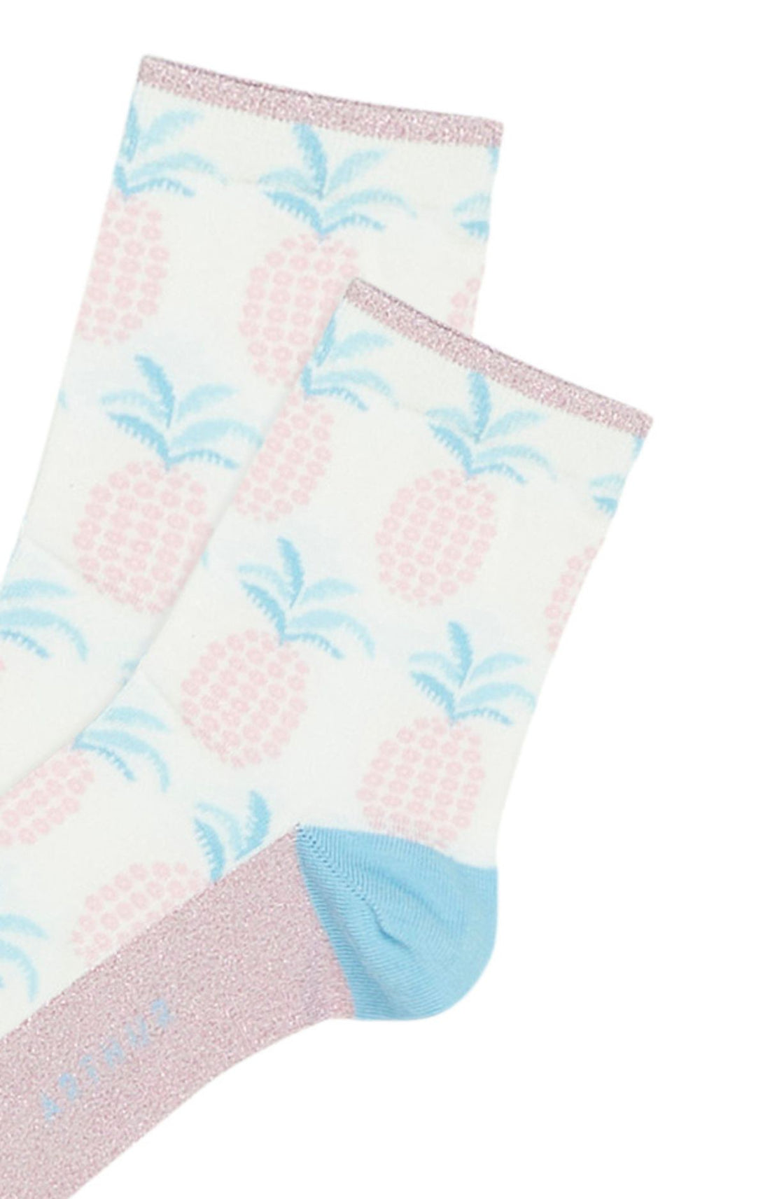 Chaussettes Homme Ananas Blanc et Ivoire 2