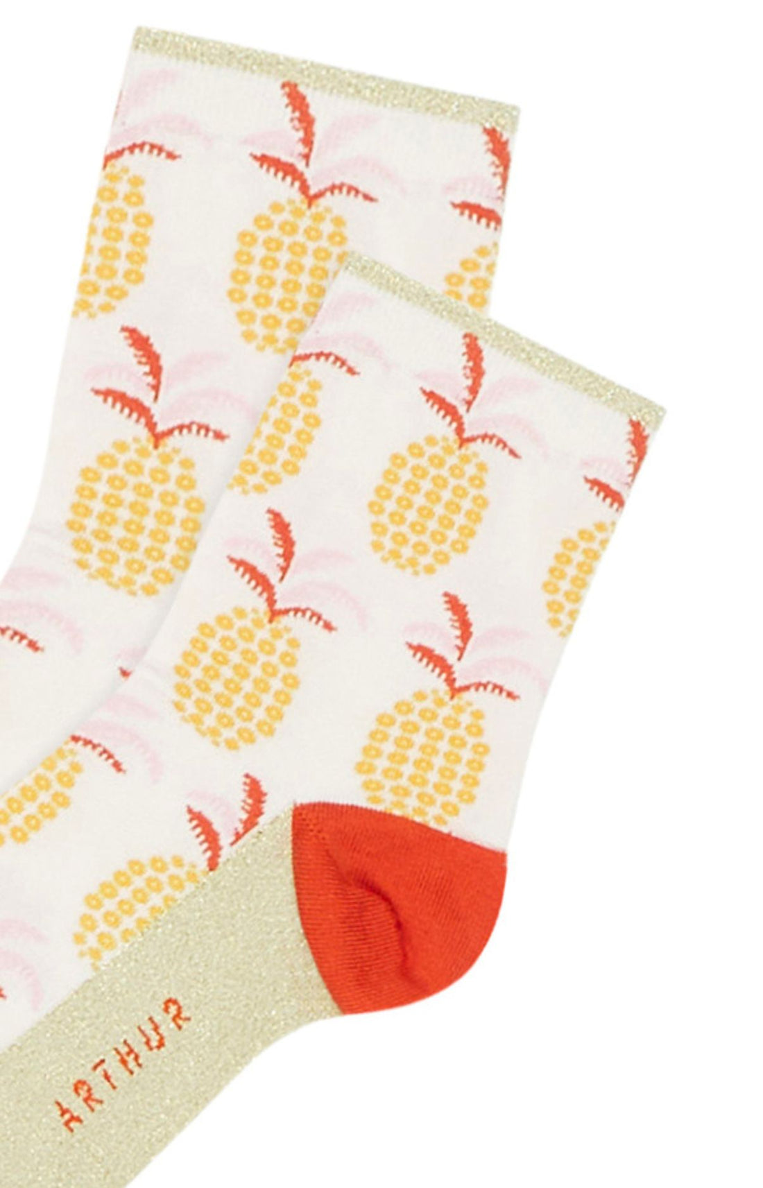 Chaussettes Homme Ananas Blanc et Ivoire 4