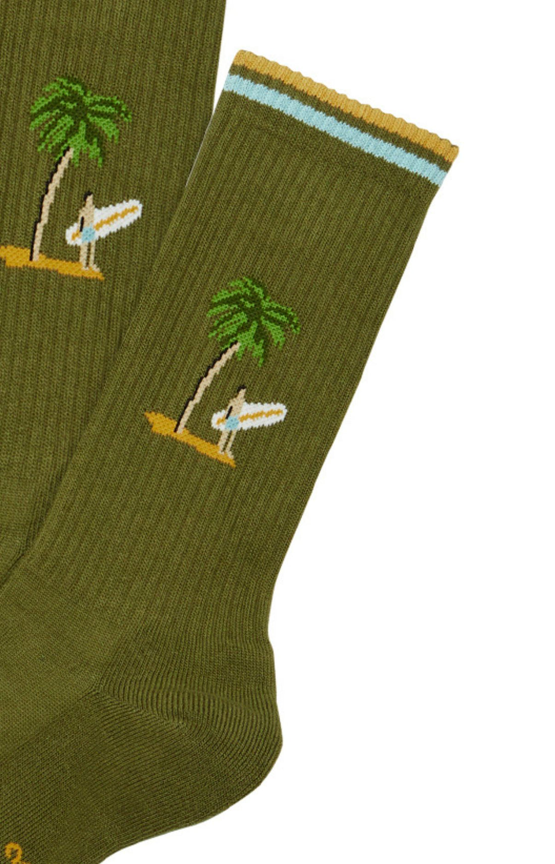 Chaussettes Homme de tennis California Vert 2