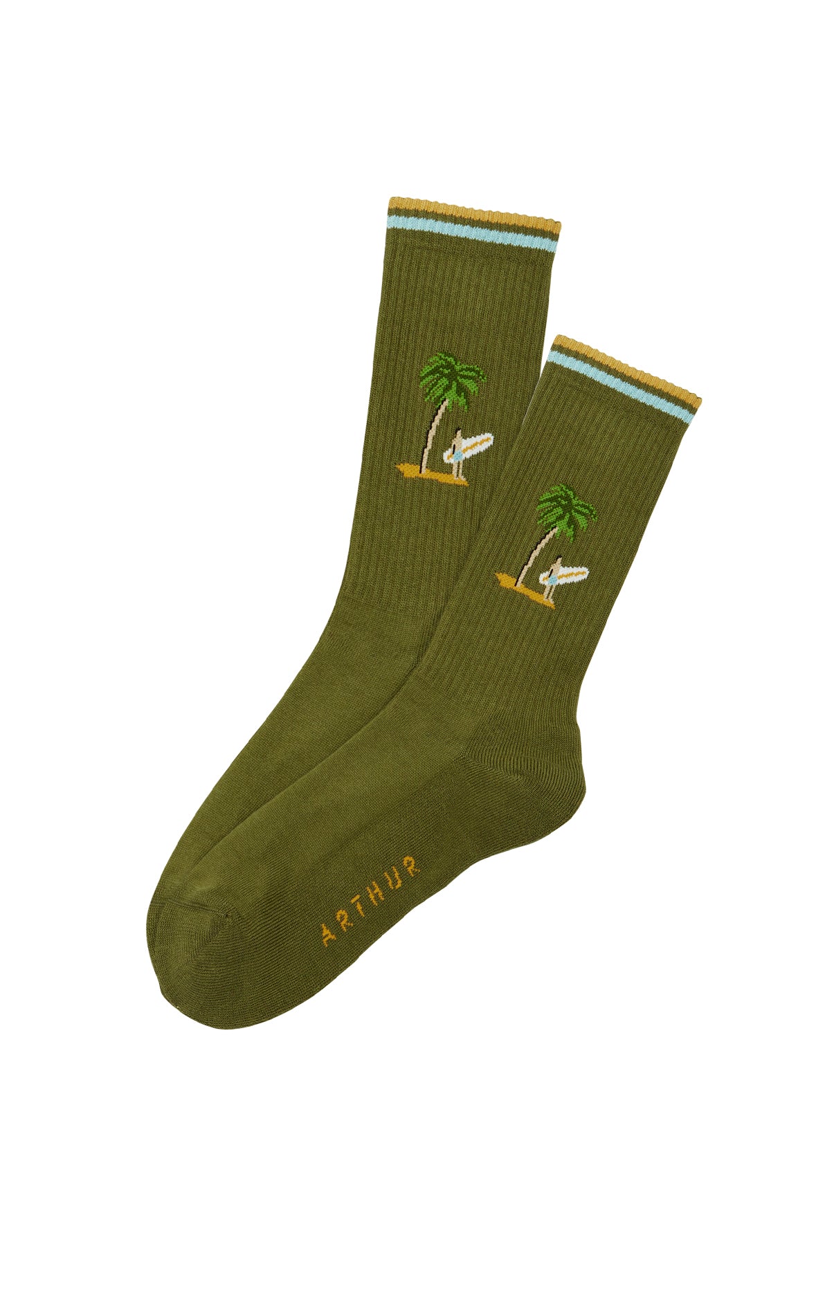 Chaussettes Homme de tennis California Vert 1