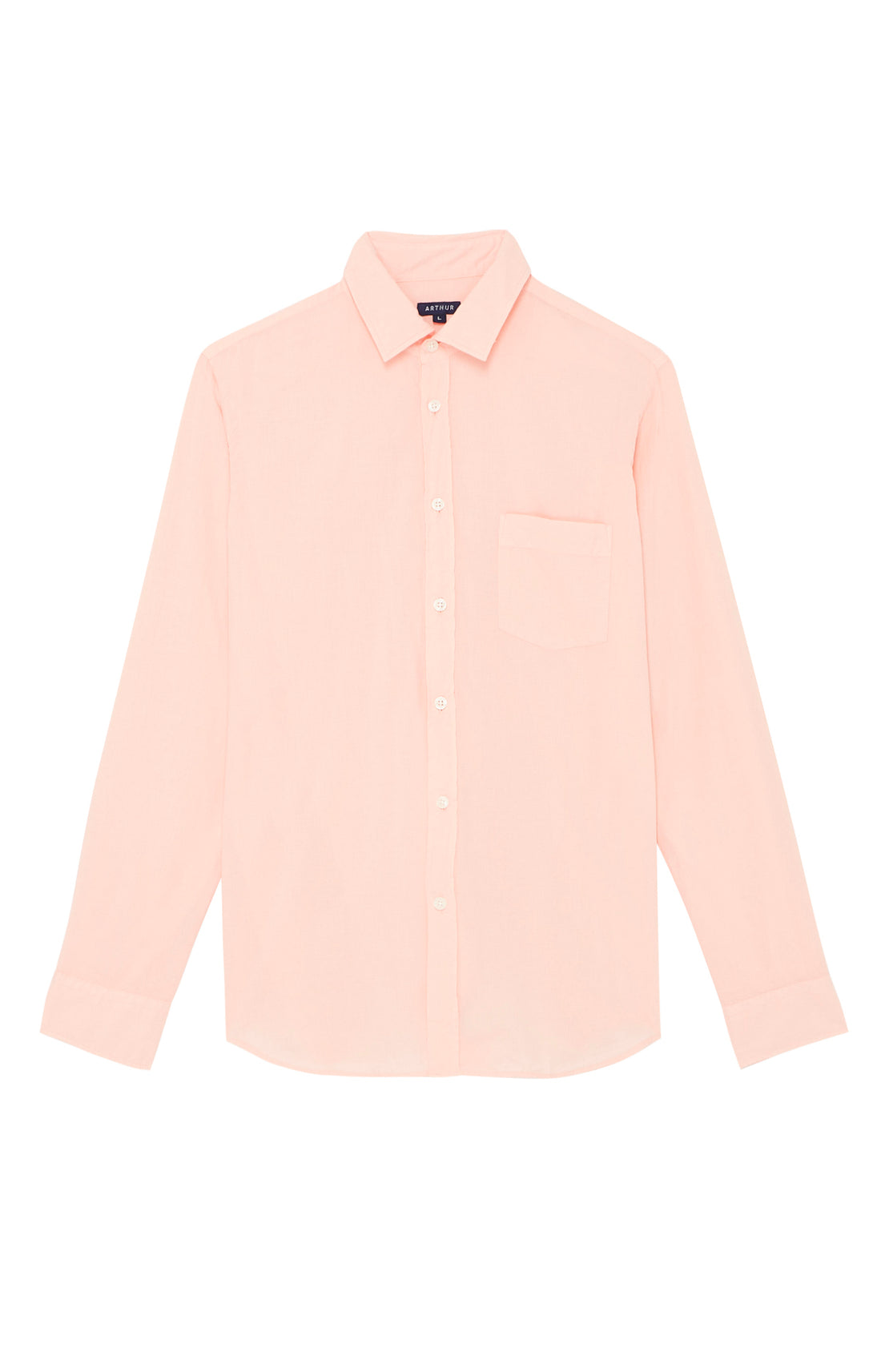 Chemise Homme manches longues Voile de coton Blanc et Ivoire 23